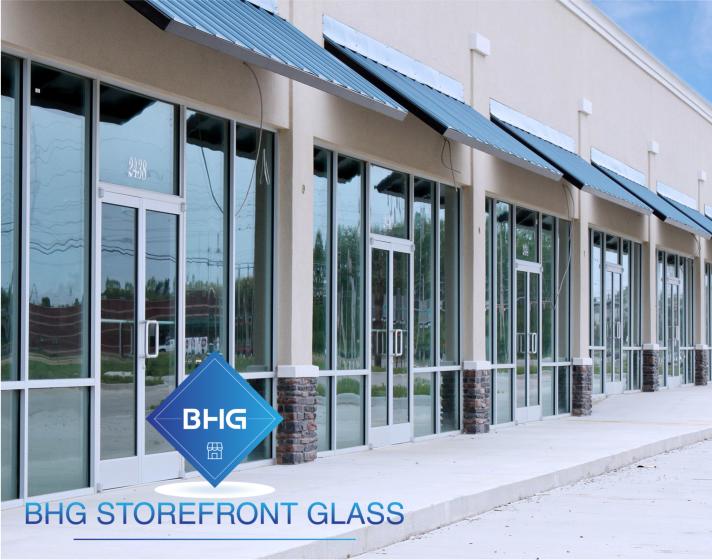 Denver storefront window replacement on a retail strip