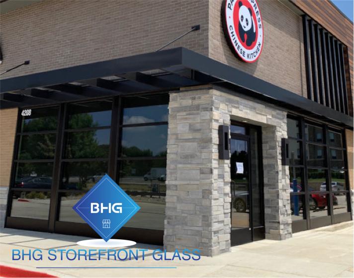 Restaurant storefront glass