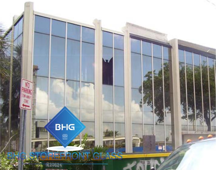 Modern glass office building