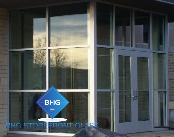 Aluminum storefront doors and frames