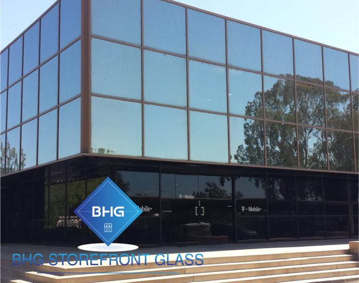 Lakewood commercial glass repair at an office building