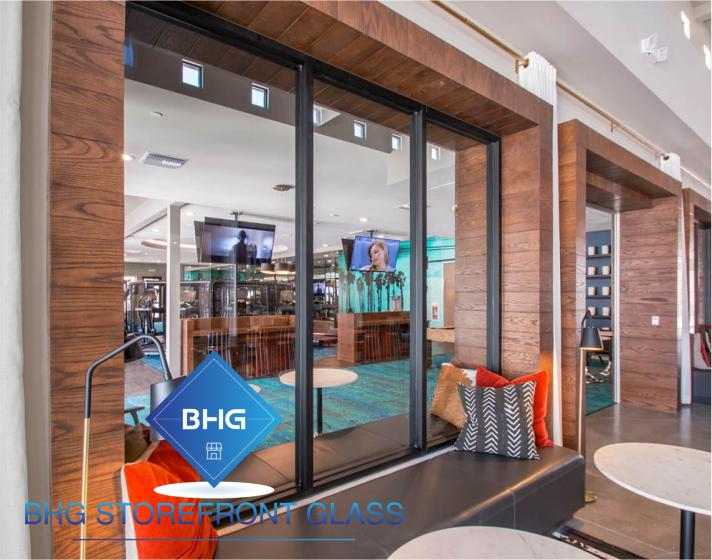 Retail storefront with commercial glass